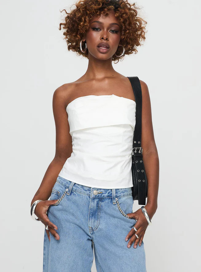 Xandria Strapless Top White | Princess Polly US