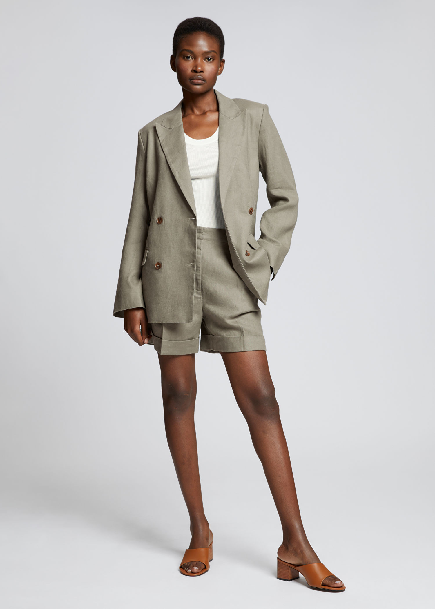 Relaxed Double-Breasted Linen Blazer | & Other Stories (EU + UK)