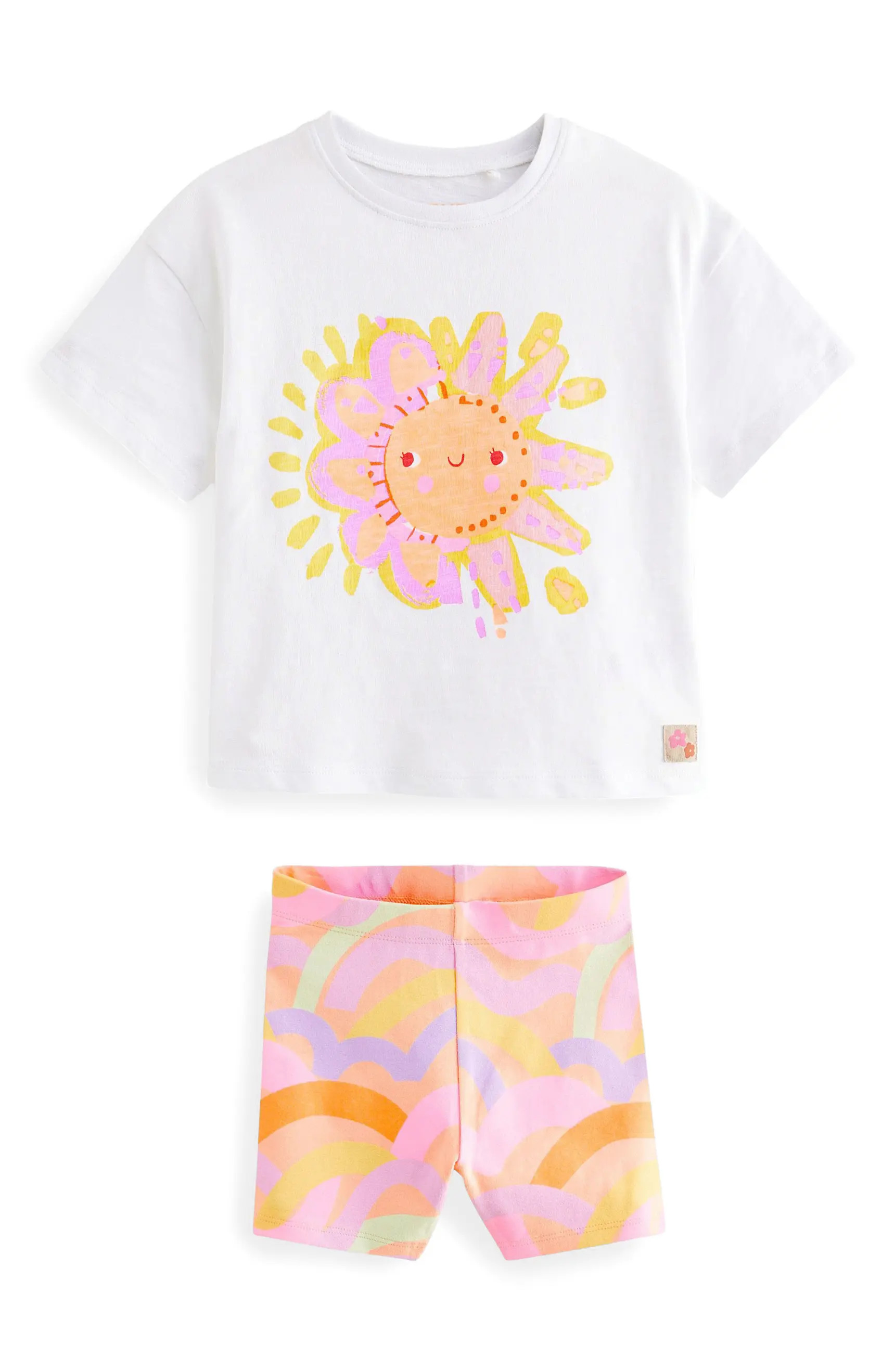 NEXT Kids' Sun Graphic T-Shirt & Bike Shorts Set | Nordstrom | Nordstrom