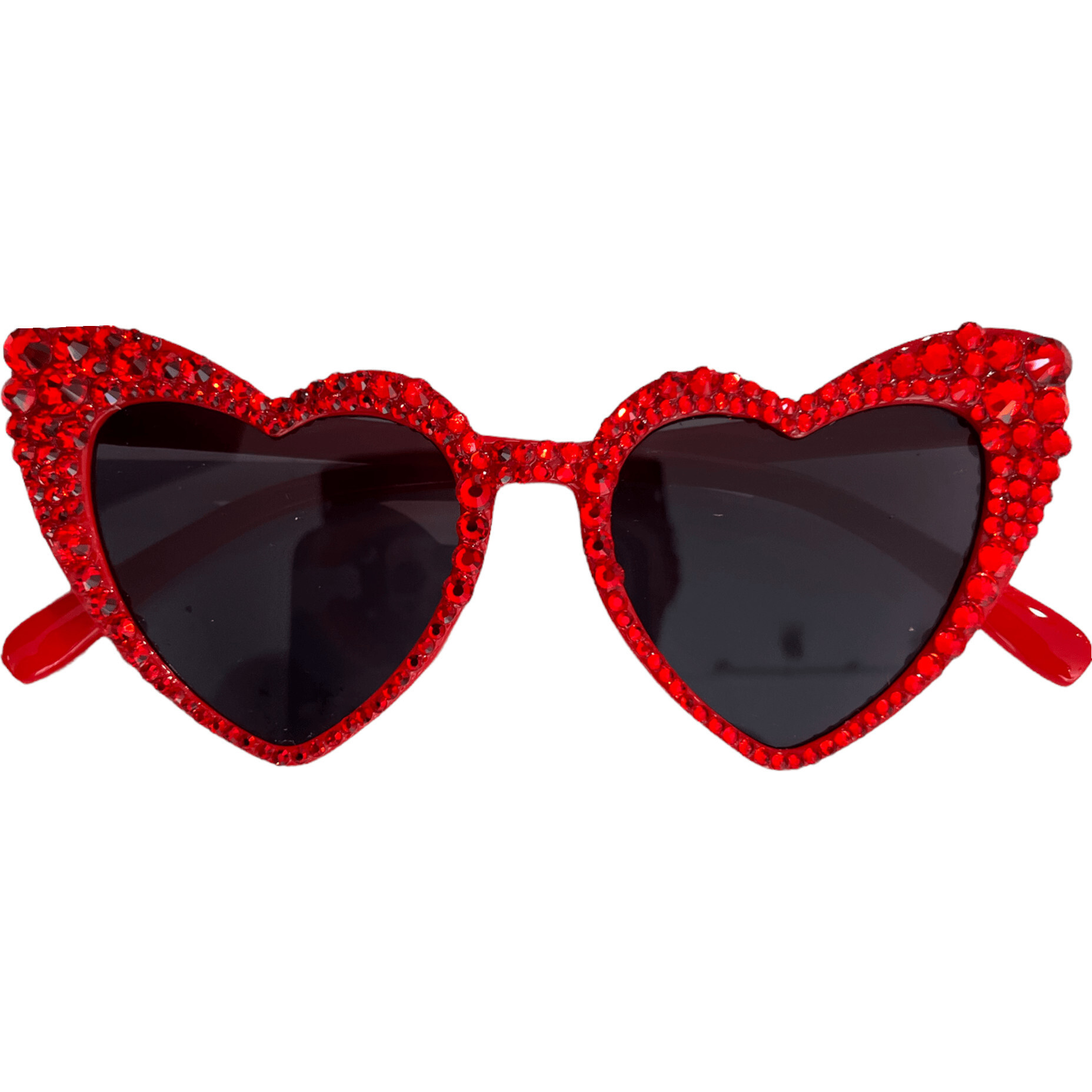 Crystal Encrusted Heart Sunnies Red | Maisonette
