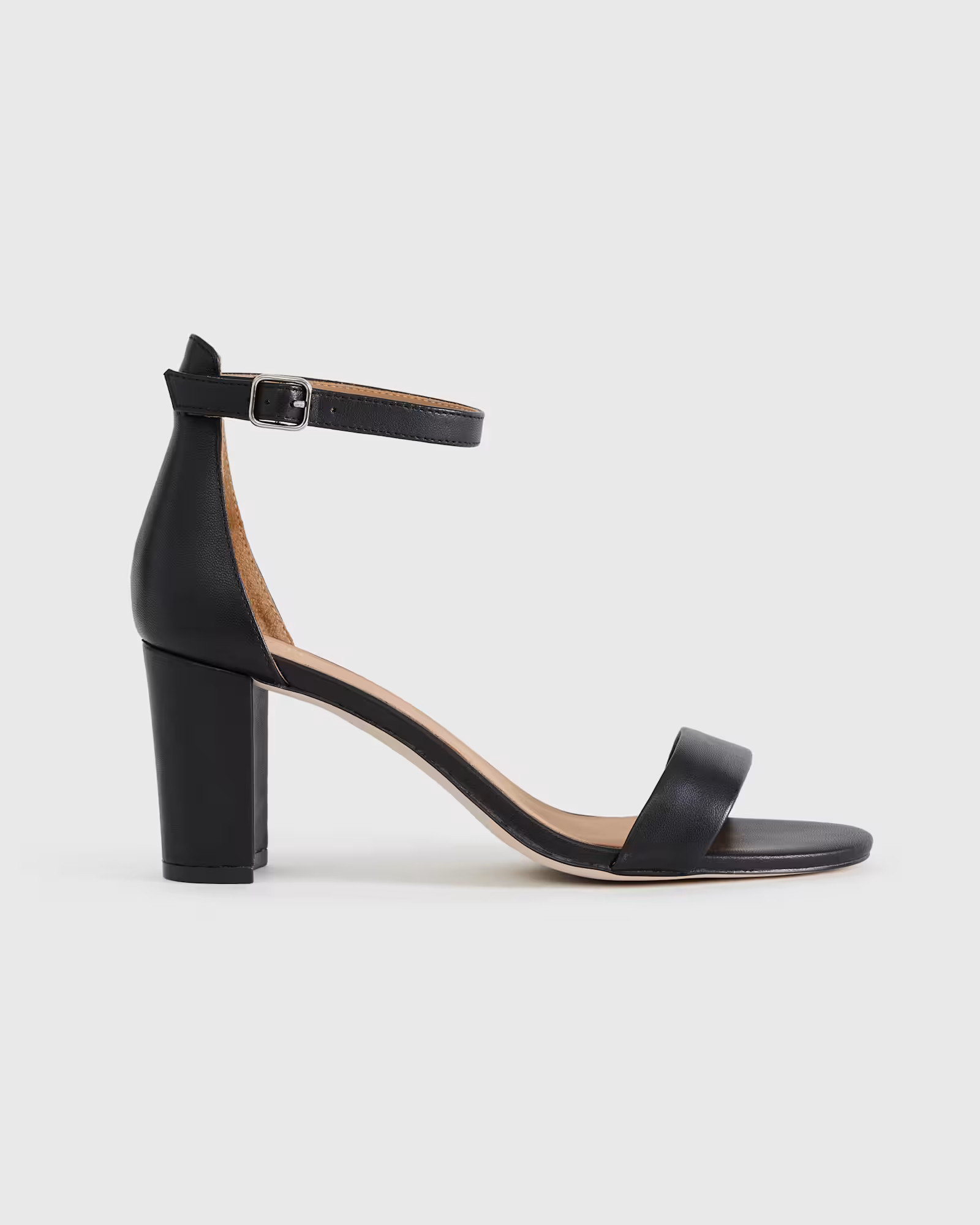 Italian Leather 65mm Block Heel in Black | Quince