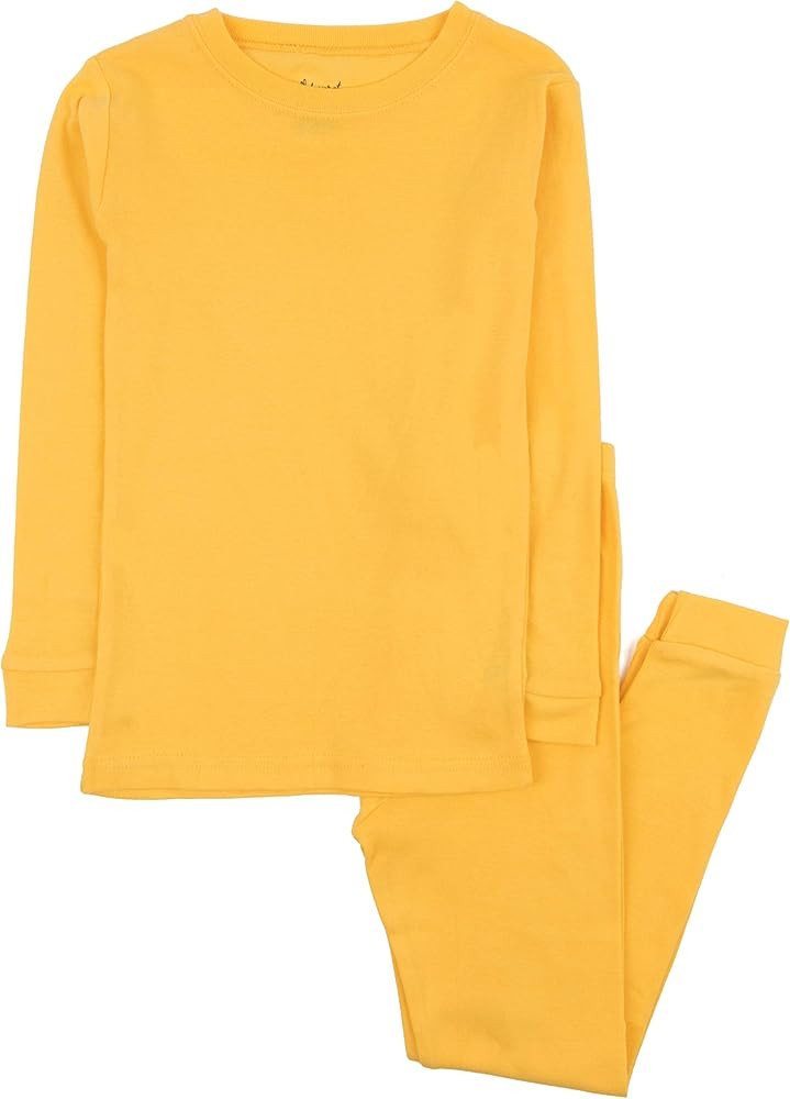 Leveret Kids Pajamas Boys & Girls Solid Colors 2 Piece Pajama Set 100% Cotton (Size 2-14 Years) | Amazon (US)