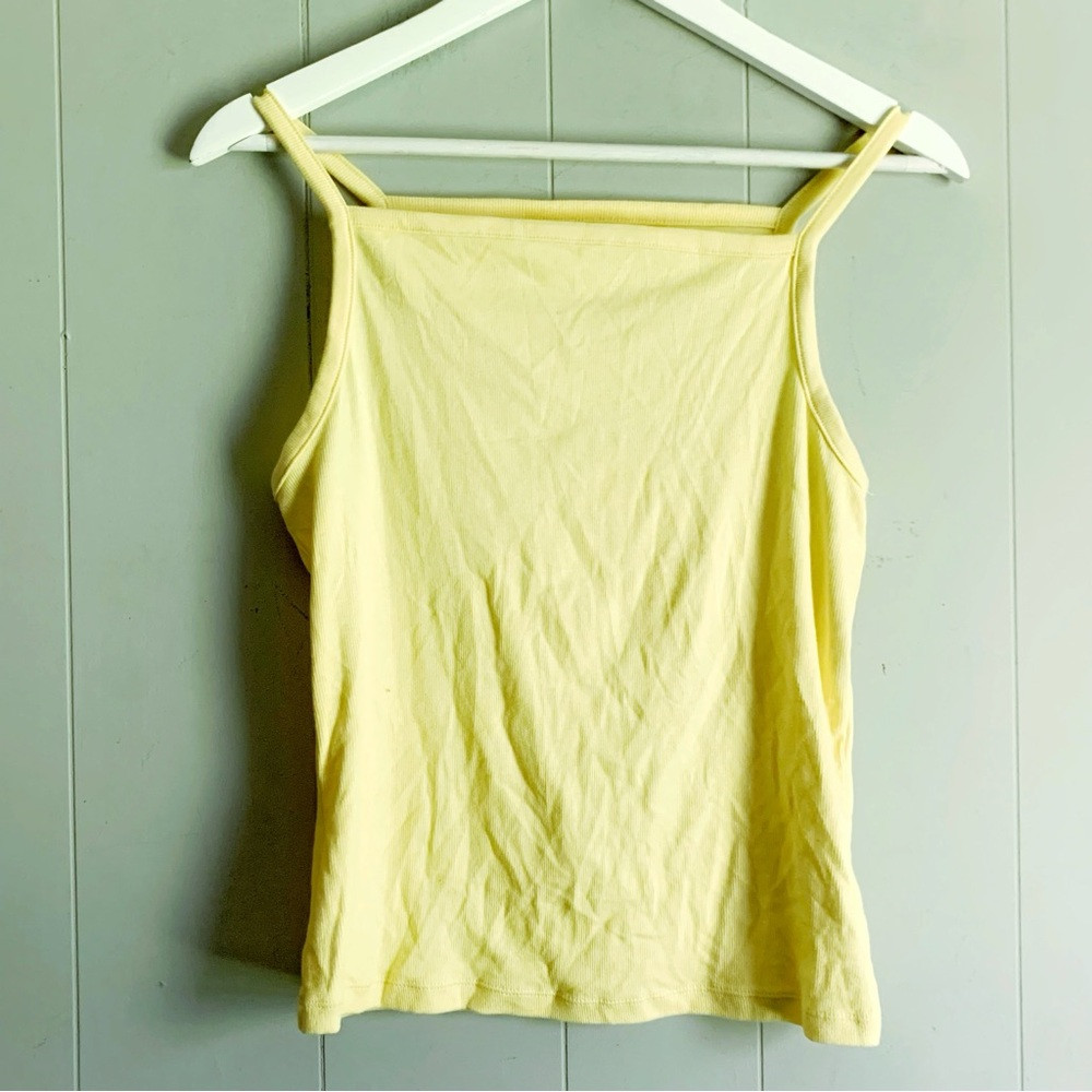 A New Day Square Neck Slim-Fit Ribbed Tank L | Poshmark