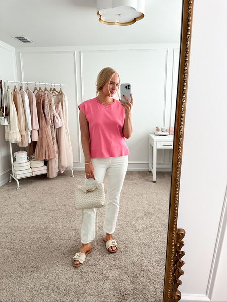 This Amazon l top is part of a set but also looks great with white jeans. Pair with sandals from Target and this handbag from Amazon for an easy spring look  

#LTKstyletip #LTKSeasonal #LTKfindsunder100
