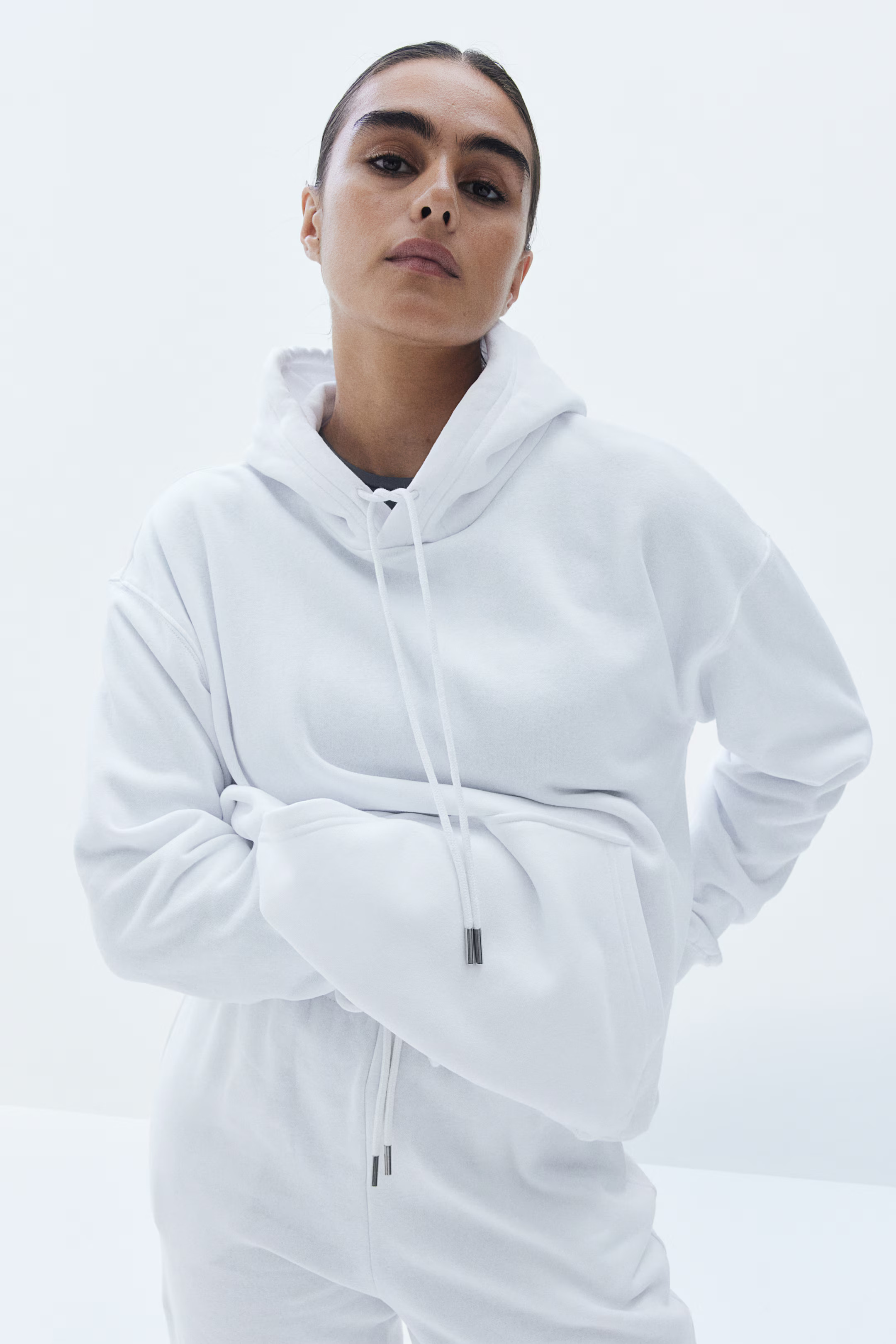 Hoodie - White - Ladies | H&M US | H&M (US + CA)