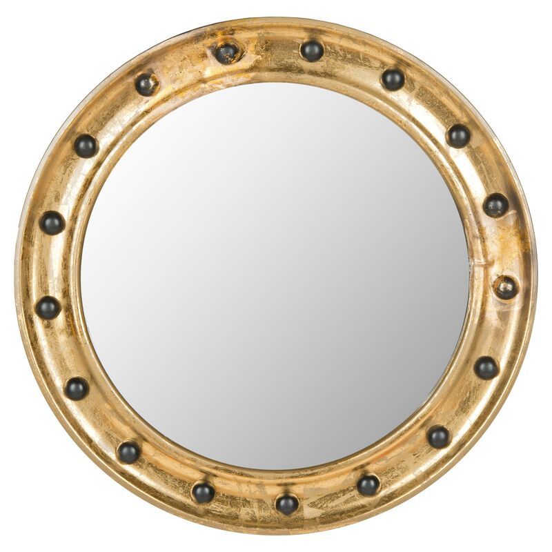 Jeffrey 27" Porthole Wall Mirror, Gold | One Kings Lane