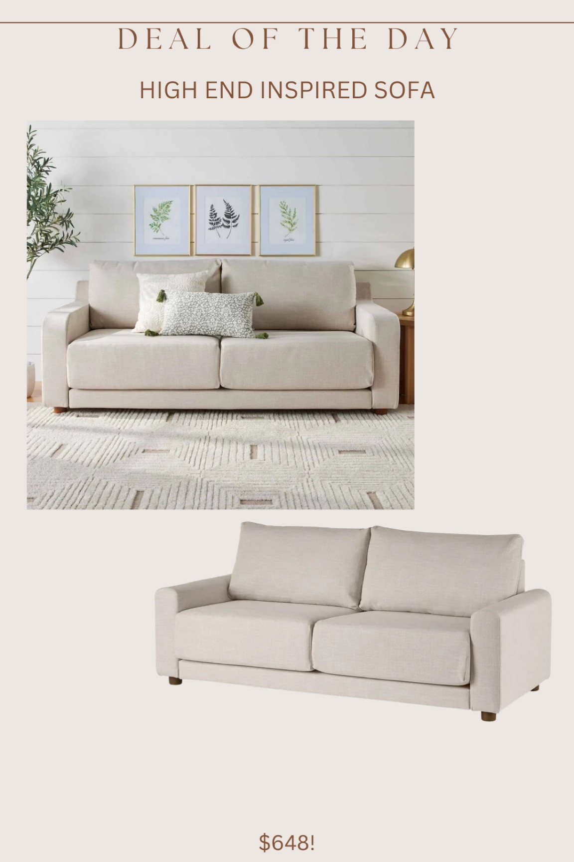 Brand new Walmart sofa!!!!! Comes in a sloped or straight arm shape & also comes in grey!! Amazing price point 🙌🏻

#LTKStyleTip #LTKHome #LTKSaleAlert