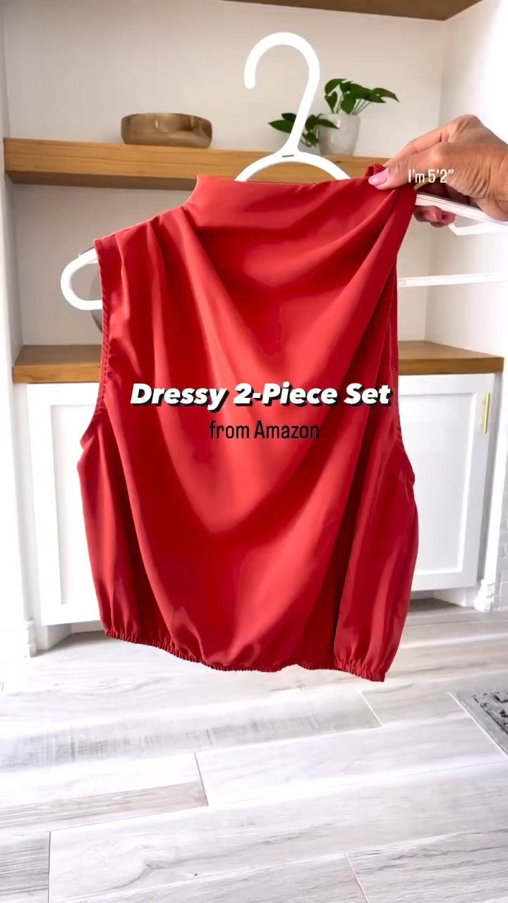 2-piece dressy pant set in small tts(color is Brown Red): great wedding or graduation outfit 
Sandals tts
Lip shade in Fenty Glow
Wearing strapless bra and linked
Chloe Straw bag is linked
Amazon finds, wedding guest outfit 

#LTKSeasonal #LTKFind #LTKwedding