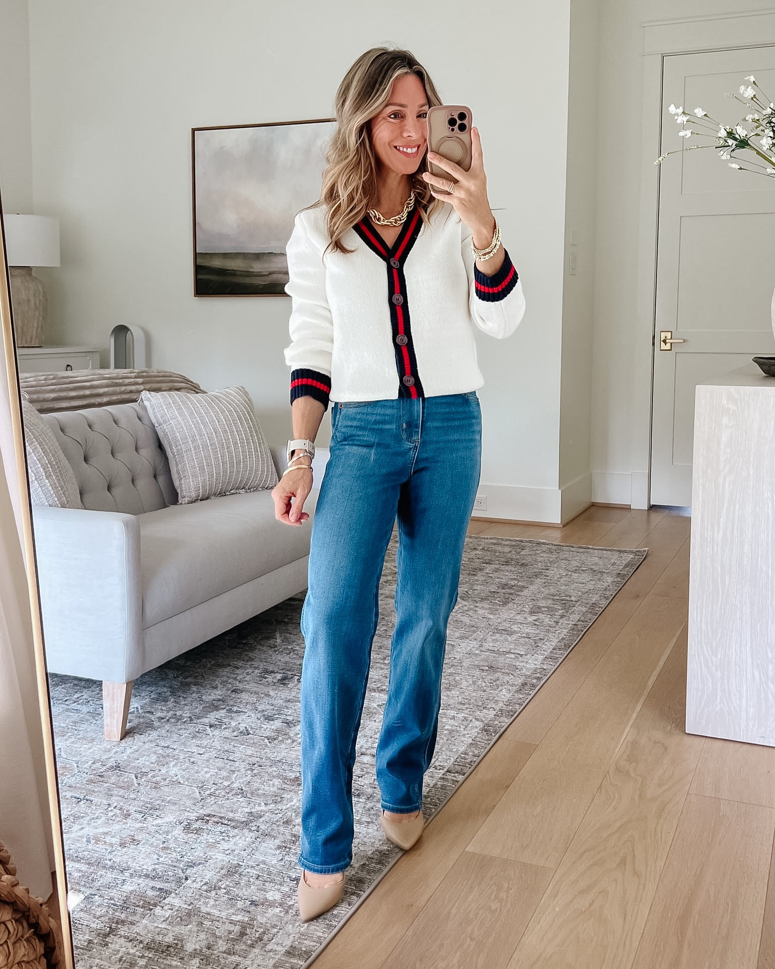 Super cute cardigan style from Avara, always smitten with striping details ❤️

Cardigan Fit: I’m wearing an XS

Jeans Fit: I’m wearing a 2

#LTKSaleAlert #LTKPetite #LTKgrwm