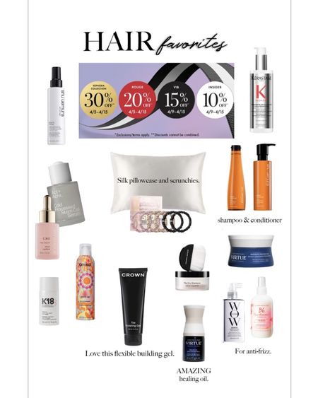 Sephora Savings Event is happening right now! Sharing my fave hair products here for the Sephora sale!

code: YAYSAVE
Sephora Collection 30% off: 4/5 - 4/15
Rouge 20% off: 4/5 - 4/15
VIB 15% off: 4/9 - 4/15
Insider 15% off: 4/9 - 4/15

#LTKxSephora #LTKbeauty