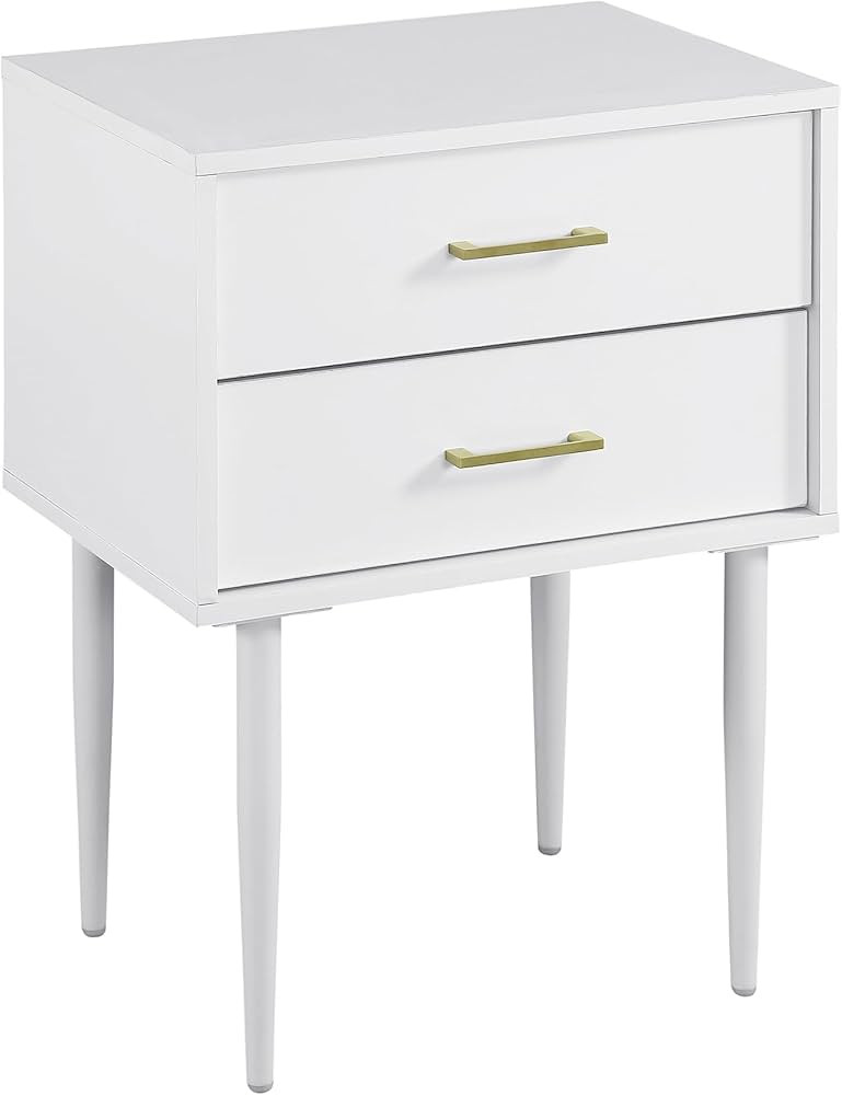Walker Edison Olivia Living Room Small End Accent Table, 20 in, White | Amazon (US)