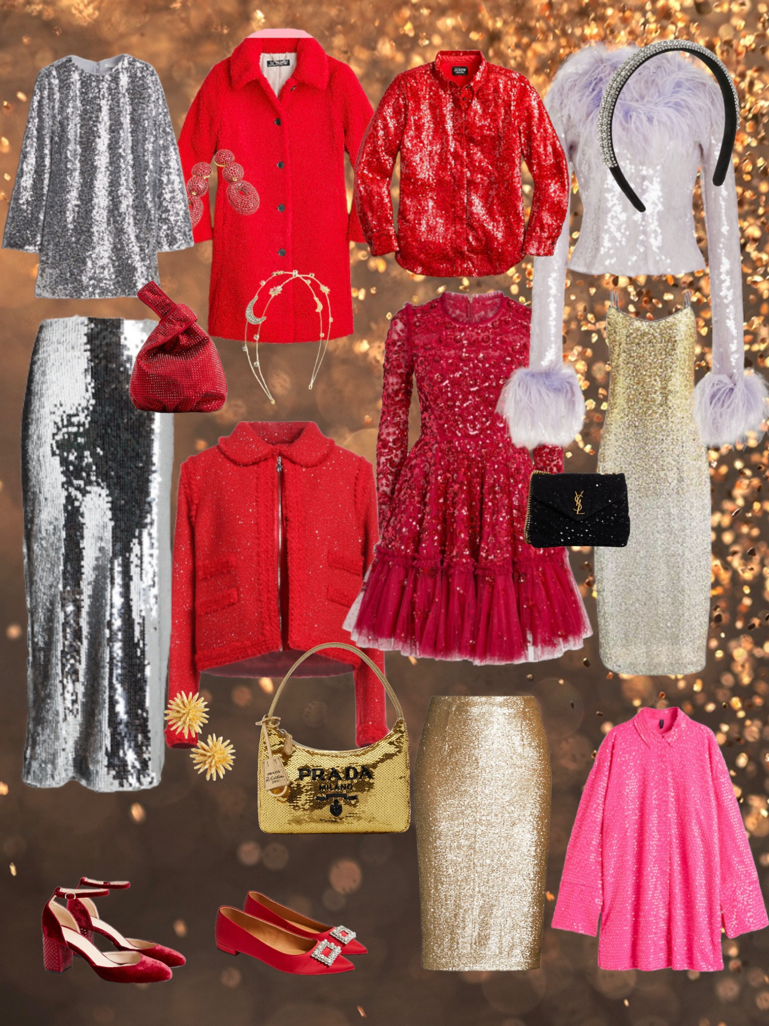 Red and sequins for the holiday. 

#LTKHoliday #LTKSeasonal