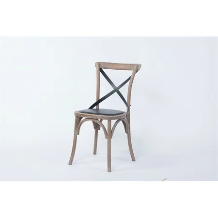 Plata Import Hillenbrand Black & Rattan Cross Back Side Dining Chair (Set of 2) | Walmart (US)