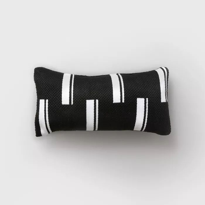 Lumbar Duo Stripe Outdoor Pillow Black/White - Project 62™ | Target