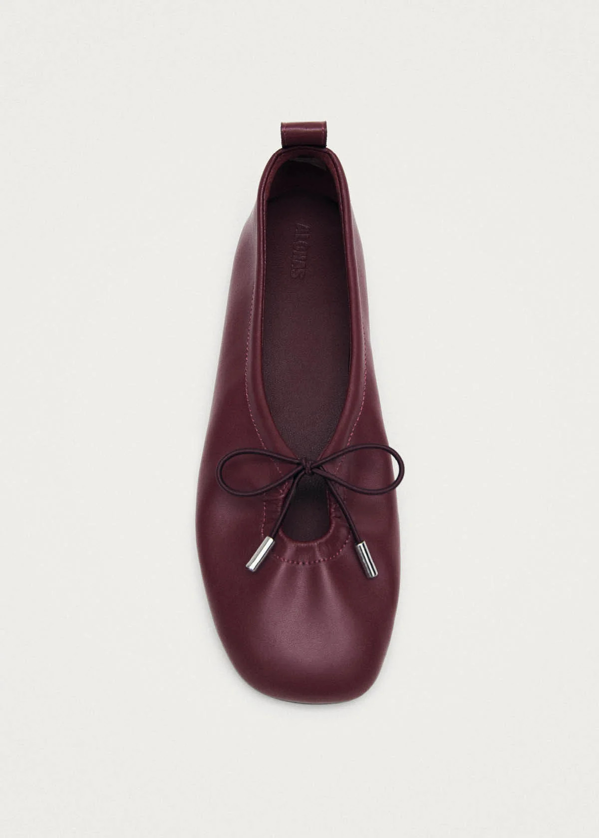 Rosalind Burgundy Vegan Leather Ballet Flats | ALOHAS (Global)