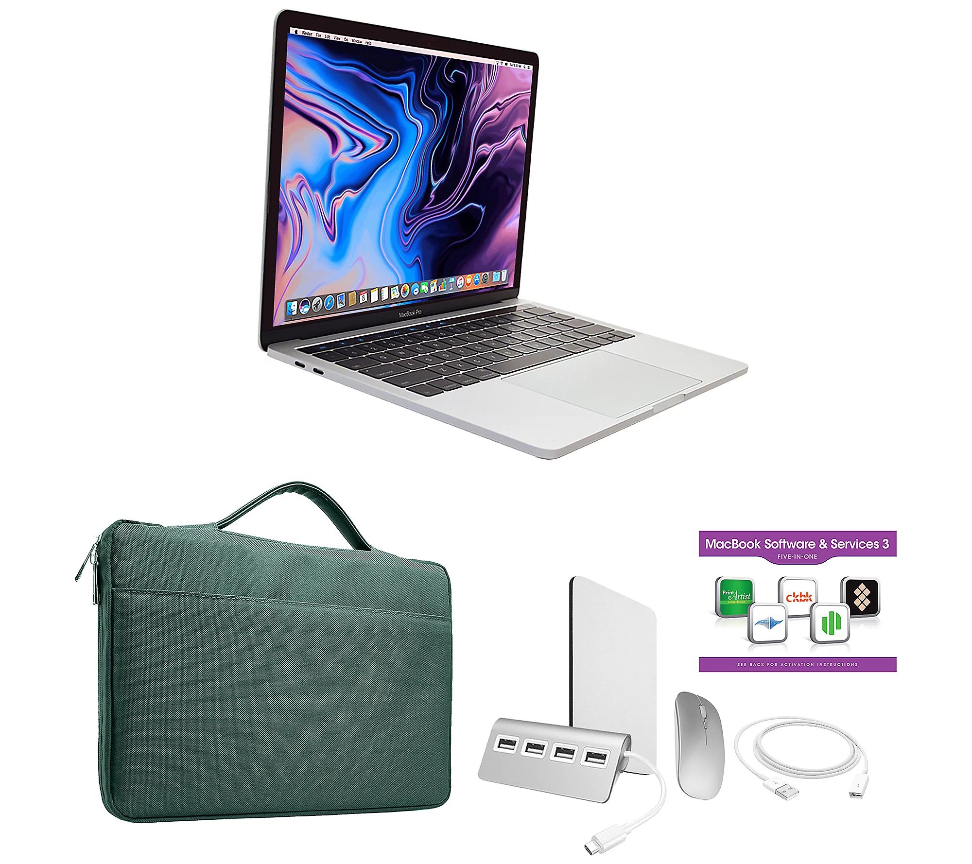 Apple MacBook Pro 13"" M1 256GB SSD w/Case, Mouse & More | QVC