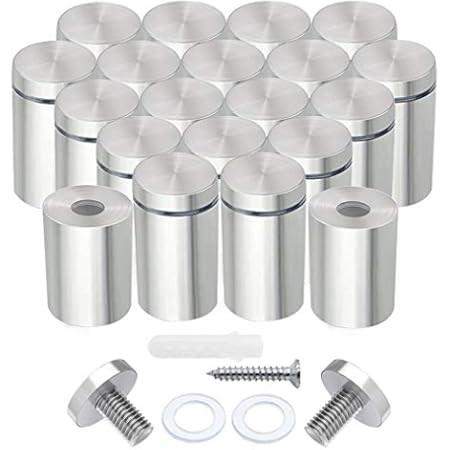 LuckIn 50-Pack Standoff Screws (1/2 in. Dia x 1 in. L), Stainless Steel Standoff Mounting Hardware f | Amazon (US)