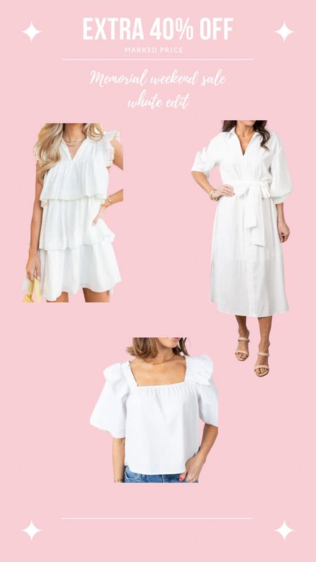 White outfit
Memorial Day sale 

#LTKFindsUnder50 #LTKSeasonal #LTKSaleAlert