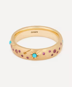 9ct Gold Orion Shooting Star Band Ring | Liberty London (UK)