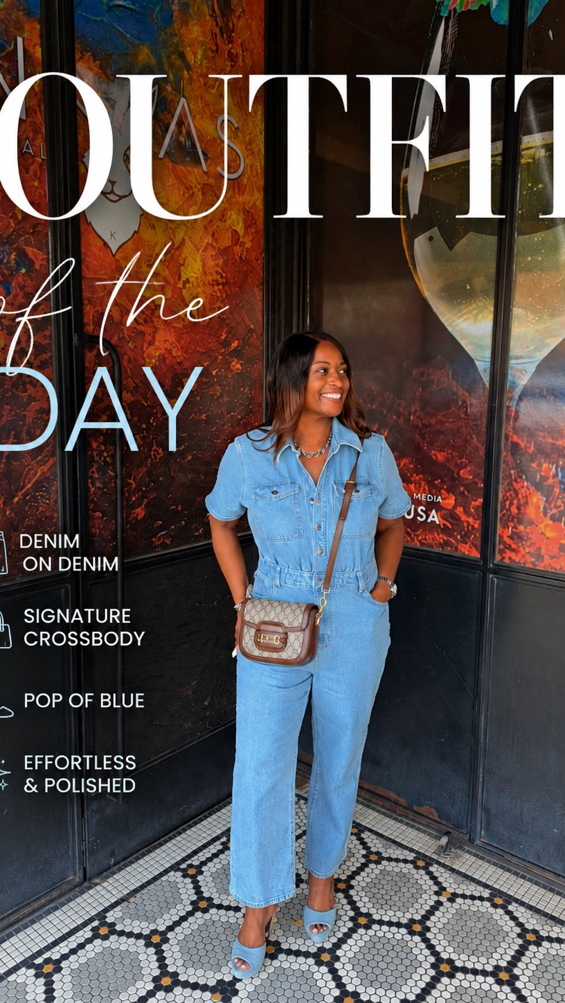 Denim never goes out of style—it just gets a fresh attitude. 💙 A one-and-done jumpsuit, a classic crossbody, and the perfect blue heels make getting dressed effortless while still looking polished. Sometimes the best outfits are the ones that do all the work for you.

#OOTD #Over50Style #DenimStyle

#LTKootd #LTKOver40 #LTKMidsize
