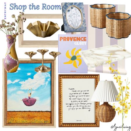 Shop the Room - Entryway 

Home decor, home decorations, entryway decor, hallway decor, entryway design, entryway inspiration, entryway inspo, purple home decor, yellow home decor, blue home decor, bird vase, purple vase, yellow vase, Anthropologie finds, Anthropologie home, Anthropologie wall art, framed wall art, dancer wall art, word wall art, rattan lamp, target finds, Target home, faux yellow flowers, white marble tray, beige marble tray, Amazon decor, Amazon finds, purple coffee table book, gold candle holder, gold candelabra, wicker basket set, scalloped basket, purple striped wallpaper, blue picture frame, gold bowl, gold decorative bowl, light wood console table, entryway table 

#LTKhome