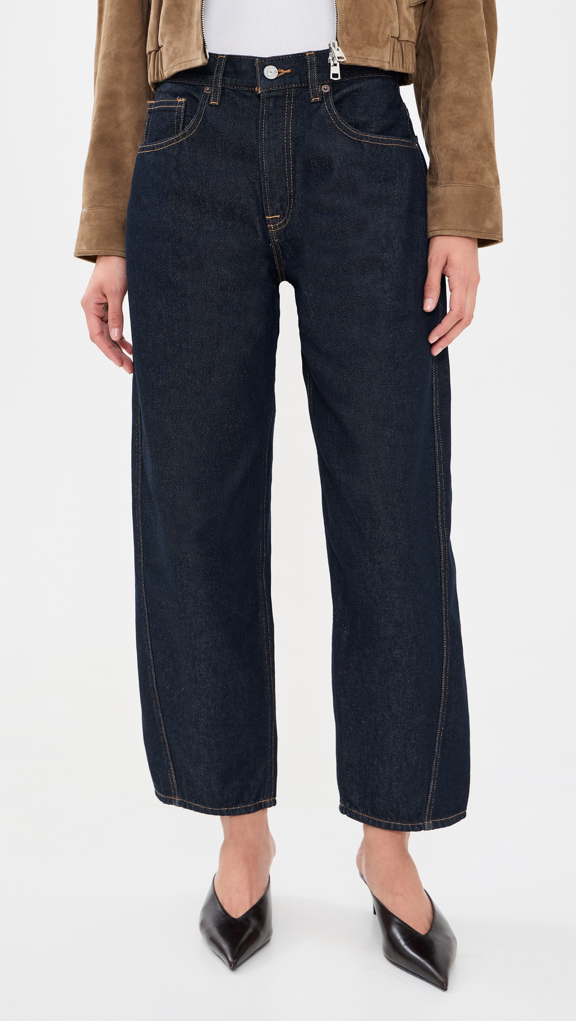 Good American Vintage Barrel Ankle Jeans Indigo1302 12 | Shopbop