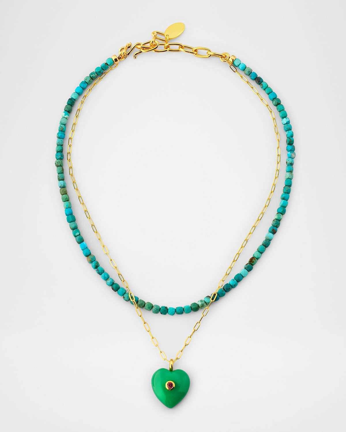 Lamai Heart Necklace in Everglade | Neiman Marcus