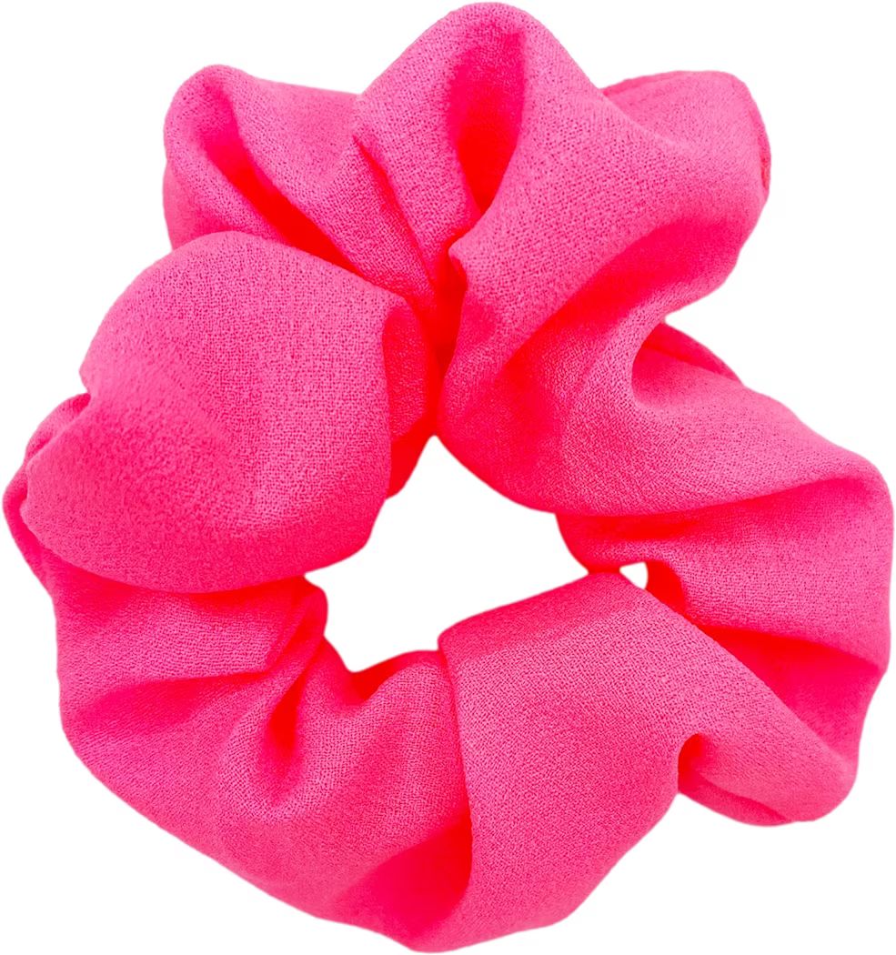 Neon Pink Scrunchie for Hair 80s, Hot Pink Scrunchies Neon Hair Accessories Scrunchy Hair Elastic... | Amazon (US)