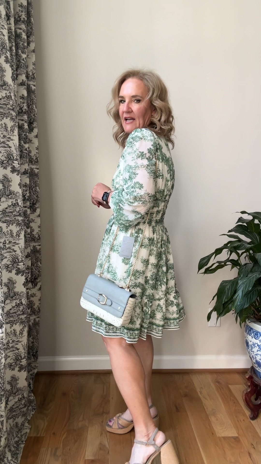 Nordstrom rack score! Dress size medium. Size up if in between! 
Shoes are fantastic. High quality at big discount. True to size. 

Easter dress shower dress graduation dress garden wedding green toile dress 

#LTKWatchNow #LTKOver40 #LTKWedding