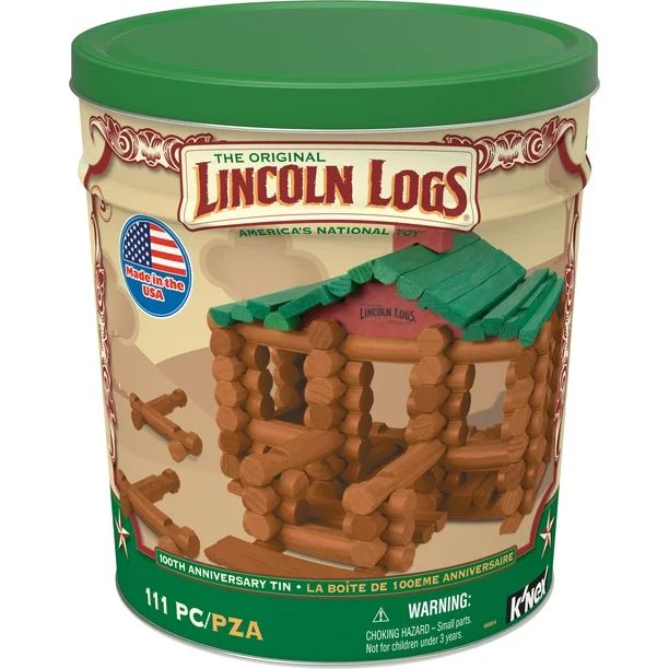 Lincoln Logs 100th Anniversary 111-Piece Collectible Tin | Walmart (US)
