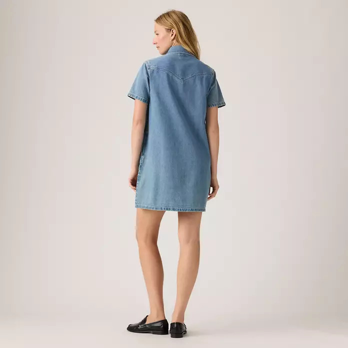 Louisa Short-sleeve Denim Midi Dress | Levi's US