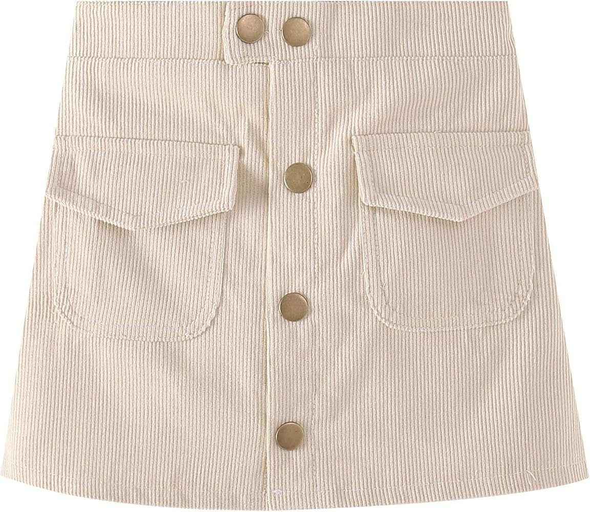 WELAKEN Girls and Toddler's Corduroy Short Mini Skirt | Amazon (US)