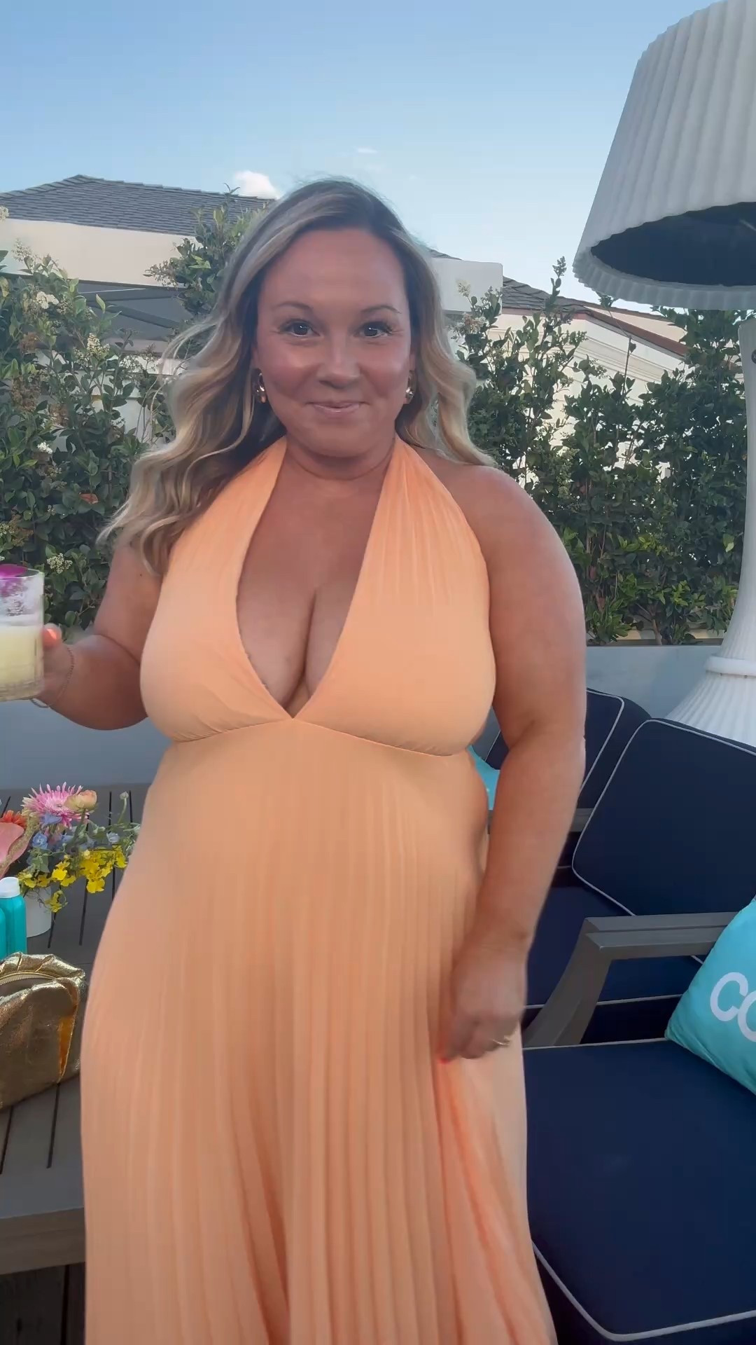 Abercrombie spring and summer dress- wearing size LARGE PETITE 
Heels size up half size 

Summer dress, wedding guest dress, petite style, cocktail dress, resort wear, vacation dress, maxi dress, special occasion dress, graduation dress 

#LTKOver40 #LTKMidsize #LTKPetite