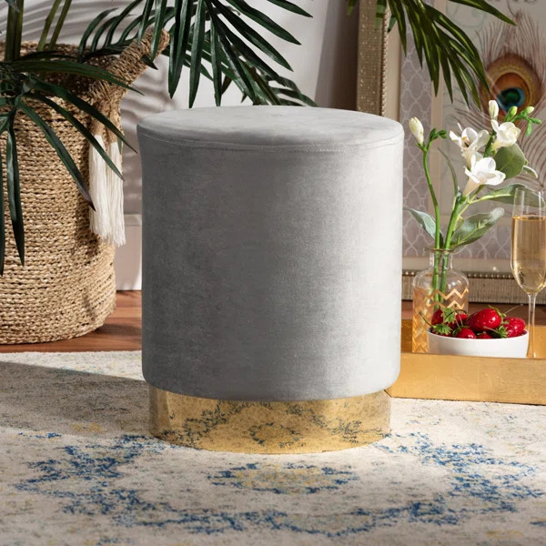 Eudosia Velvet Ottoman | Wayfair North America