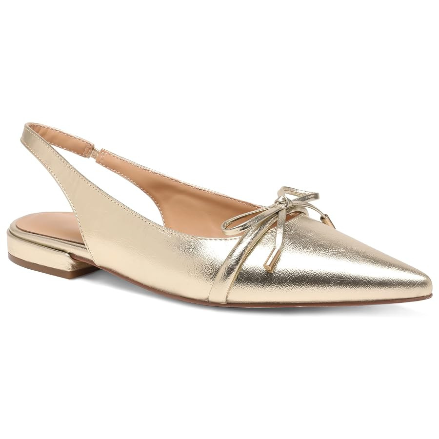 Slingback Flats for Women Bow Tie Closed Pointed Toe Low Heel Pumps Comfortable Work Dress Ballet... | Amazon (US)