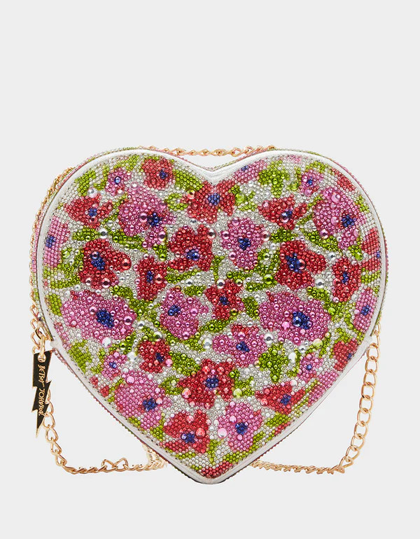 STONE HEART CONVERTIBLE BAG CREAM | Betsey Johnson