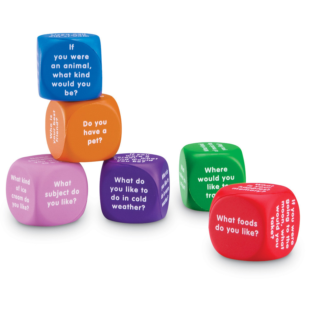 Learning Resources Conversation Cubes - Teacher and Therapist Supplies, Conversation Starters for... | Walmart (US)