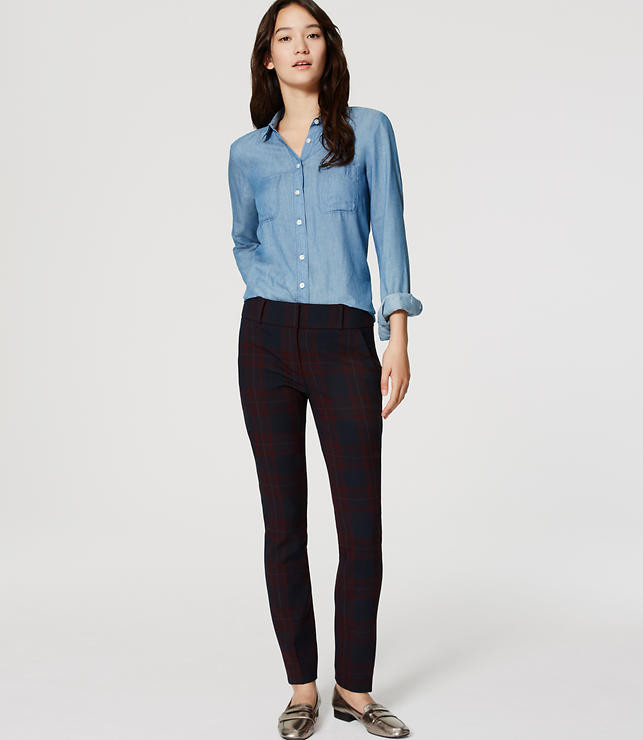 Plaid Essential Skinny Ankle Pants in Marisa Fit | LOFT