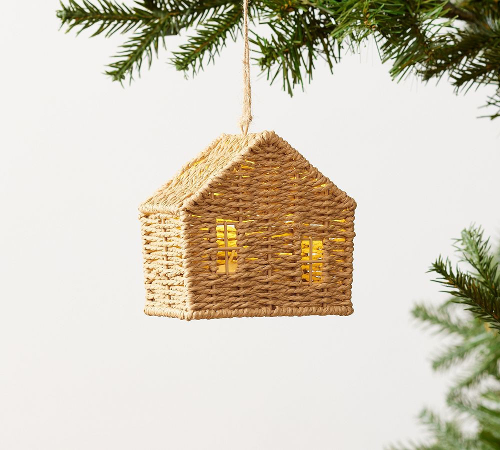 Woven Cabin Ornament | Pottery Barn (US)