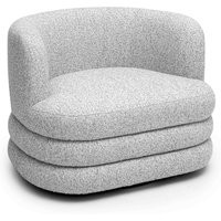 TOV Astor Swivel Hotel Lounge Chair Accent Chair Astor-Accent Chair, Linen/Plywood/Wood in Grey by DecoratorsBest | DecoratorsBest