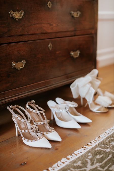 Wedding shoes, white shoes, Valentino, Jimmy Choo, bridal shoes, bridal inspo, wedding inspiration, Rockstud 

#LTKwedding #LTKSeasonal #LTKstyletip