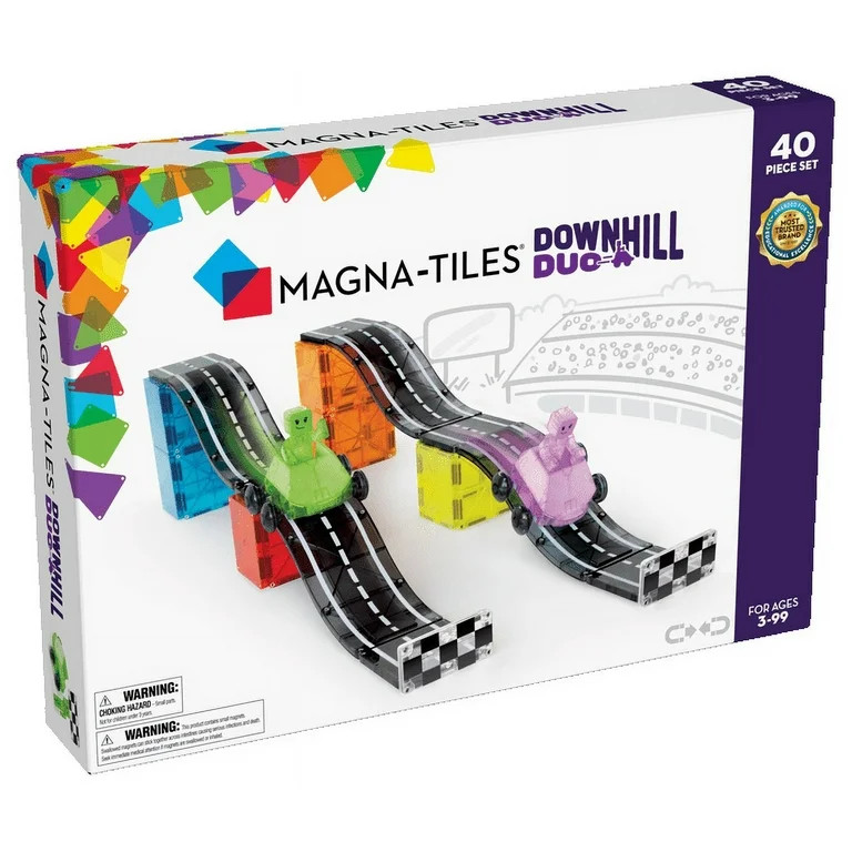 MAGNA-TILES® Downhill Duo 40-Piece Magnetic Construction Set, Ages 3+ | Walmart (US)
