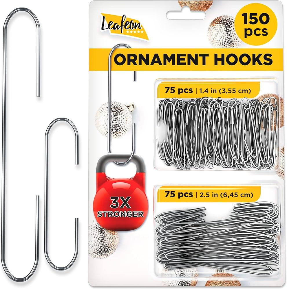 150 Pack Christmas Ornament Hooks – Great Xmas Ornament Hangers for Christmas Tree Decoration (... | Amazon (US)