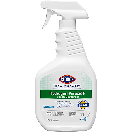 Clorox Healthcare Hydrogen Peroxide Cleaner Disinfectant, Bleach Free, 32 Fluid Ounces (Package M... | Amazon (US)