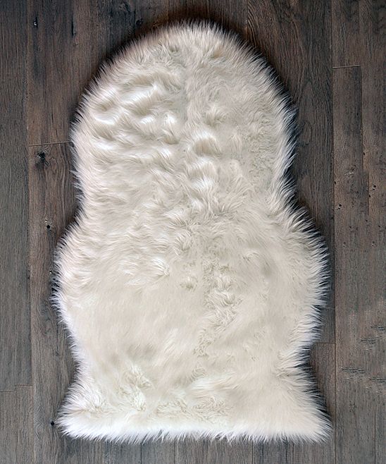 White Faux Fur Rug | zulily