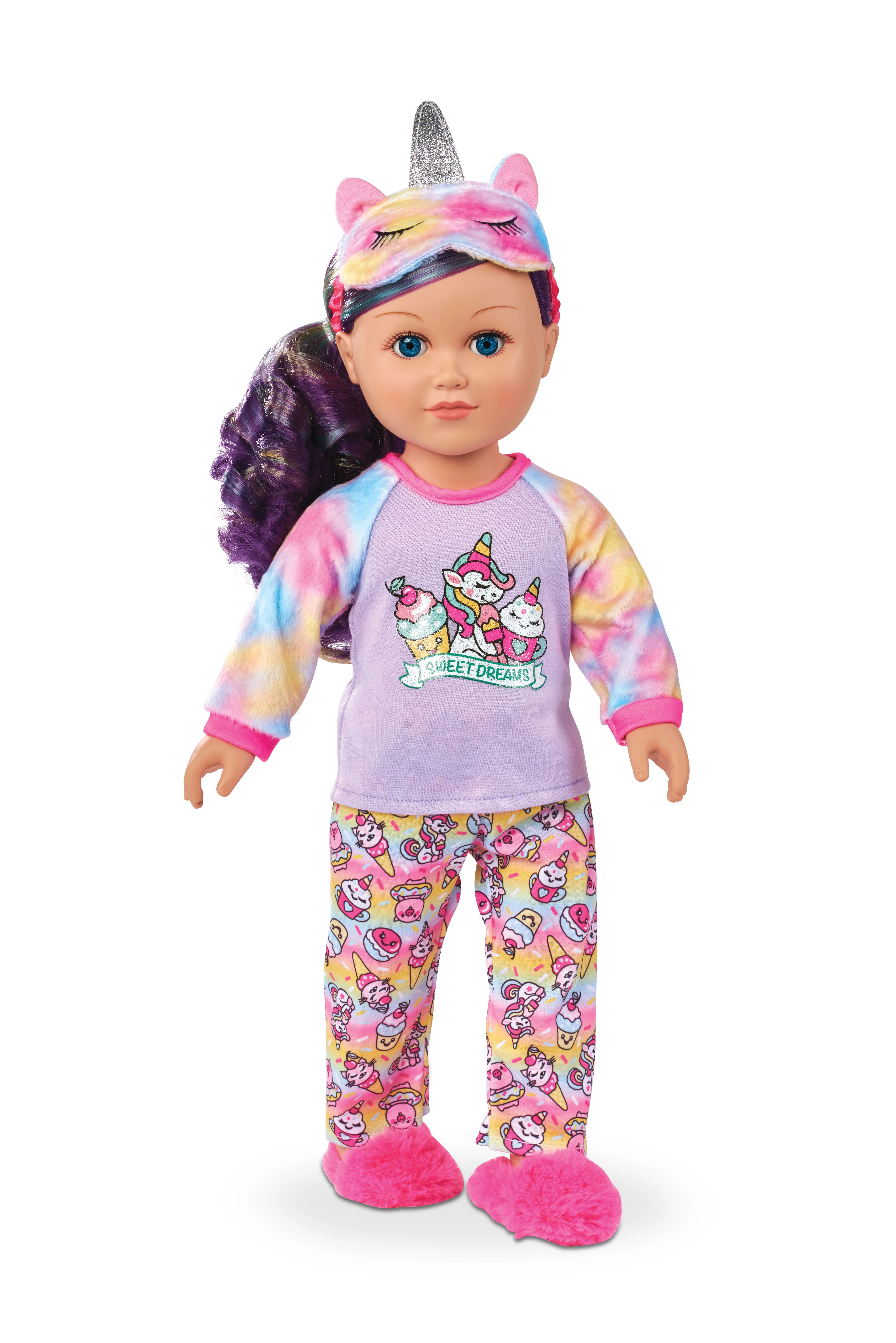 My Life As Poseable Dream Team Captain 18” Doll, Blonde/Purple Hair, Blue Eyes - Walmart.com | Walmart (US)