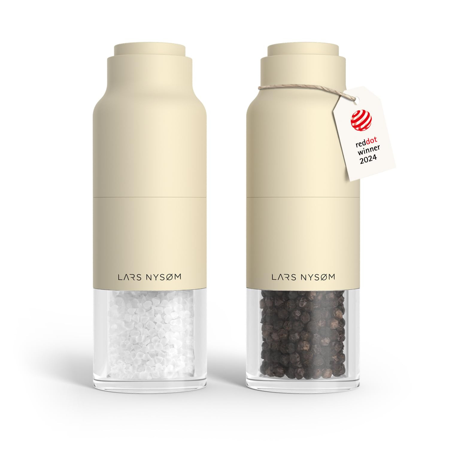 LARS NYSØM Salt and Pepper Grinder Set, Stainless Steel Manual Salt and Pepper Mills, Adjustable... | Amazon (US)