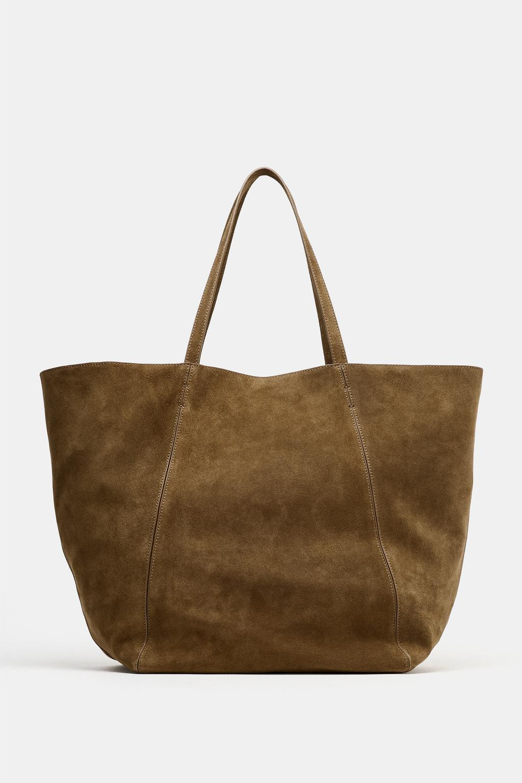 SUEDE MAXI SHOPPER BAG | Zara US