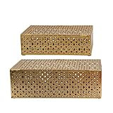 Creative Co-Op Metal Cut-Outs, Gold Finish, Set of 2 Storage Box, 2 | Amazon (US)