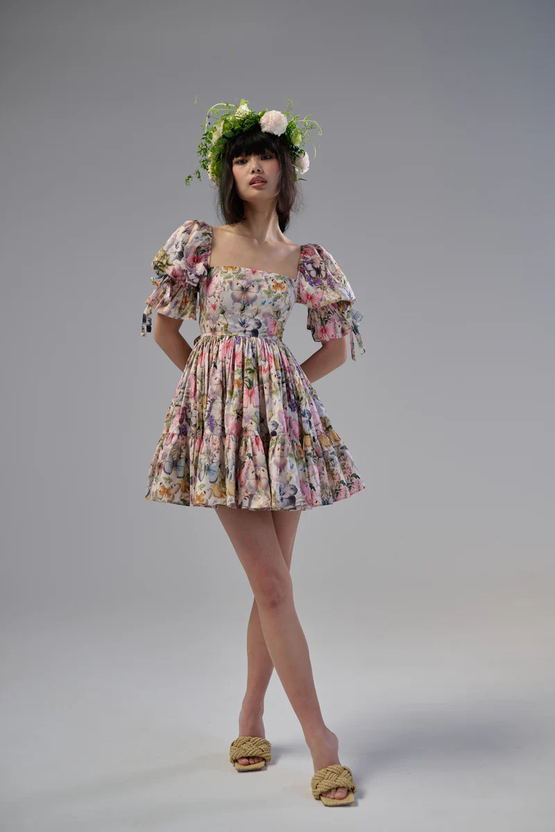 The Butterfly Botanics Mini Market Dress | Selkie Collection